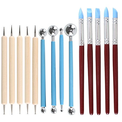 Set de herramientas de modelado,LULUNA Juego de 14 pcs herramientas de cerámica y arcilla para escultura manualidades/arte de uñas