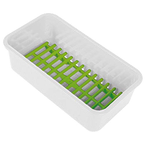 Set Tupper plastico Valira 0,75 L Blanco + Rejilla Kabra