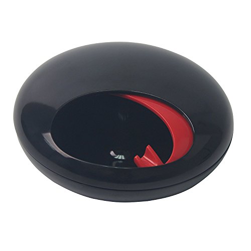 Signstek – Cenicero giratorio con tapa melamina porcelana humo hollín colector negro