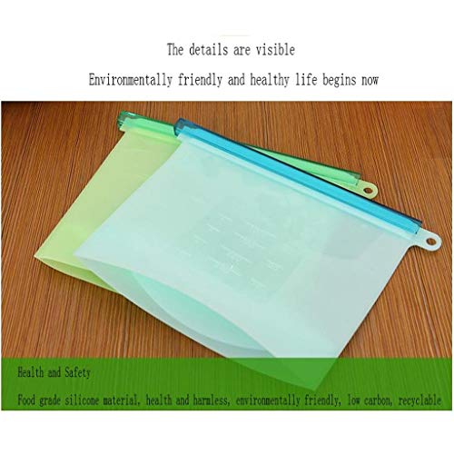Silicona Reutilizable Conservación de Alimentos Estuche Blando Bolsa de Sellado portátil Refrigerador Carne Fruta Conservación de Alimentos Cuatro Juegos de protección Ambiental (Tamaño: 18 * 20.5 cm
