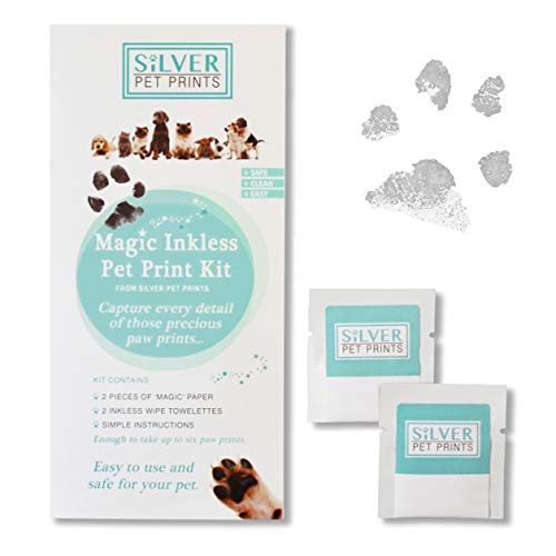Silver Pet Prints Regalos para Perros, Gatos – Kit de impresión de Huellas de Mascotas