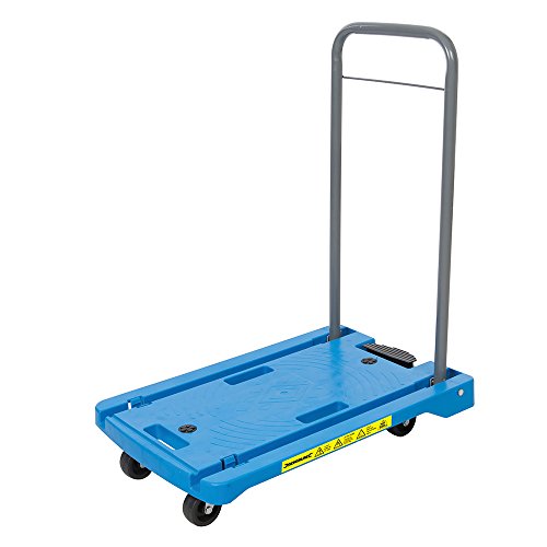 Silverline 950179 Carretilla de transporte con plataforma de polipropileno, Azul