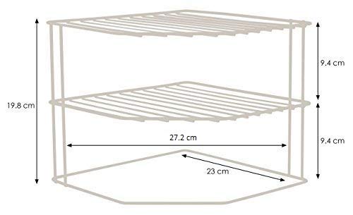 simplywire - Estantes para platos - Organizador de armarios de cocina - Diseño de 3 niveles - Blanco