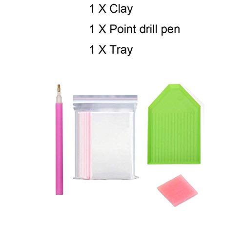 SINACO 5D DIY Diamant-Malerei por número de Kits, DIY Diamant Malkasten para Hone Wanddekoration Wolf Howling 11.8 x 11.8 en 1 Pack by