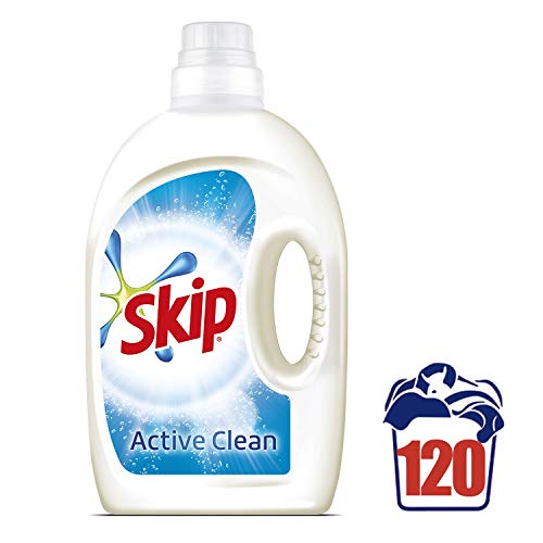 Skip Active Clean Detergente Líquido para Lavadora - Paquete de 2 x 60 lavados - Total: 120 lavados (68291167)
