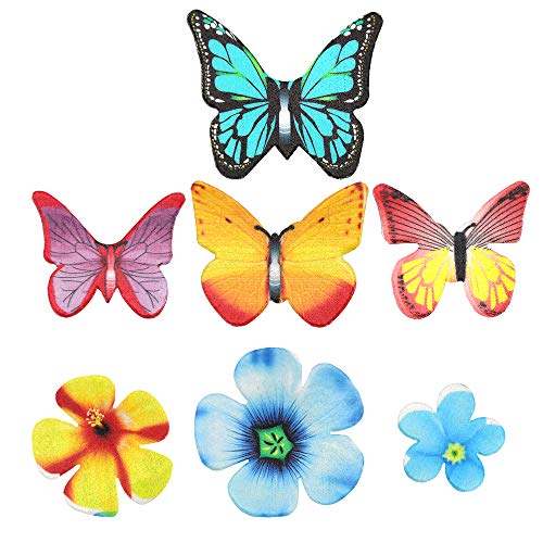 Skystuff - Adornos para magdalenas (50 unidades), diseño de mariposas