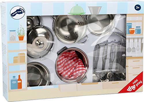 small foot company Legler Gustav - Batería de Cocina Y Accesorios de Juguete (A Partir de 3 Años)