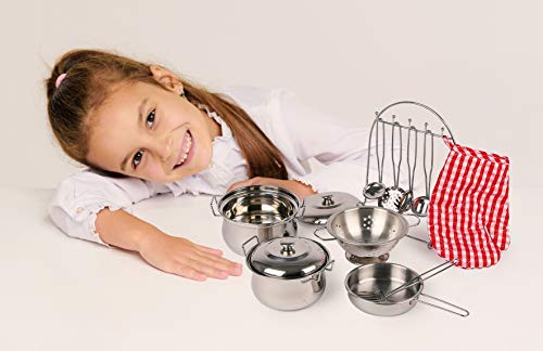 small foot company Legler Gustav - Batería de Cocina Y Accesorios de Juguete (A Partir de 3 Años)