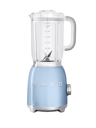 SMEG Batidora BLF01PBEU, 800 W, 0.45 litros, Metal, plástico, 4 Velocidades, azul pastel