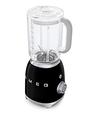 Smeg BLF01BLEU Batidora, 150 W, 0.45 litros, Metal, plástico, 4 Velocidades, Negro