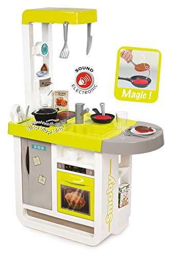 Smoby- Cherry Cocinita Juguete, Color Verde y Blanca (310908)