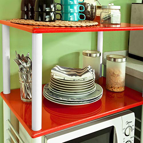 SoBuy® Carrito de cocina, estante de cocina, estante con ruedas, estantería de cocina, FRG12-R,ES