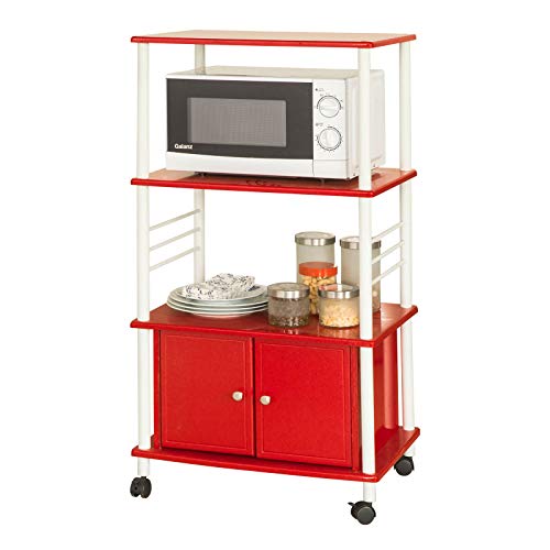 SoBuy® Carrito de cocina, estante de cocina, estante con ruedas, estantería de cocina, FRG12-R,ES
