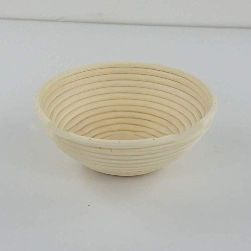 SODIAL 10 Pulgadas de Forma Redonda Pan RatáN FermentacióN Canasta de Alimentos Cuencos de Masa para Hornear, Regalos para Panaderos, para Cestas,para Afeitar, Herramientas para Hornear