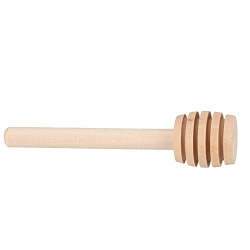 SODIAL Pack de 100 Unidades de Mini Varillas de Madera Miel Cuchara de Helado De 3 Pulgadas, empaquetados Individualmente, Servidor para tarros de Miel dispensan Miel de acquerugiola, bomboneras