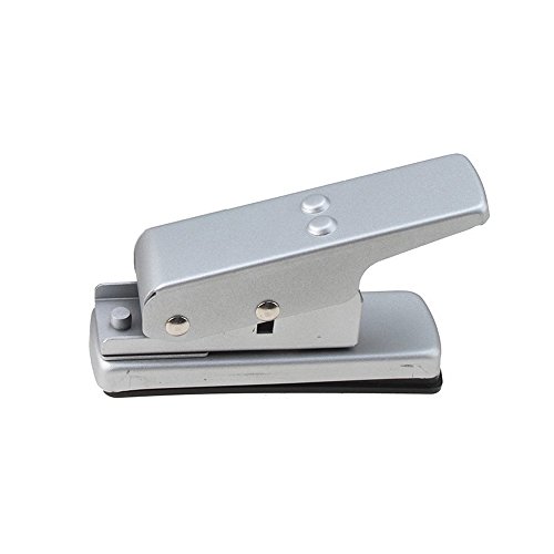SODIAL Profesional Perforadora de plectro de guitarra Fabricante de pua Cortador de tarjeta DIY Propio Plata