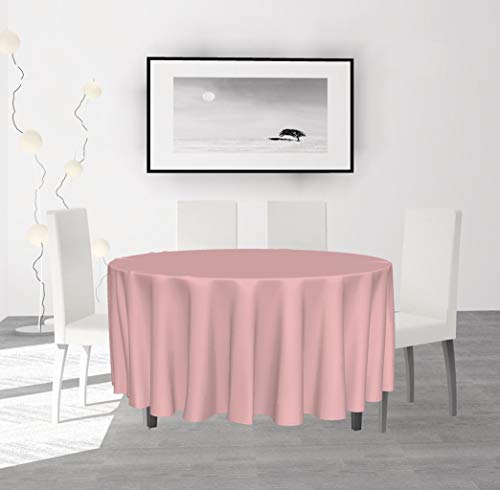 Soleil d'ocre 815235 Mantel Antimanchas Redondo 180 cm Alix Rosa