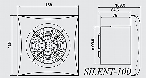 Soler & Palau; SILENT-100 CZ 12V; Extractor de baño ultrasilencioso a 12V, diam 100mm.
