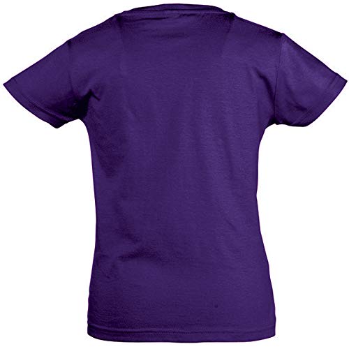 SOLS- Camiseta de Manga Corta para niñas (10 años) (Rosa Chicle)