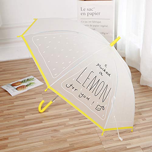 Sombrillas Terraza Diseño Patrón De Fruta Plegable Lluvia Paraguas Transparente para Mujer Chica Protección del Medio Ambiente Paraguas Azul
