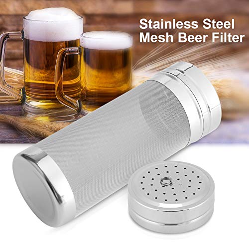SOONHUA Kit de Preparación del Filtro de Cerveza de Acero Inoxidable 300 Micras de Filtración Cerveza Homebrew Vino Cerveza Bar Herramienta Filtro de Malla para Infusión Cerveza Hop
