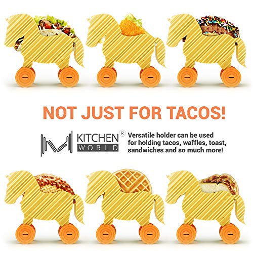 Soporte de taco M Kitchen World para fiestas, restaurantes, bandeja de camión, apto para lavaplatos, para conchas de taco duras o blandas