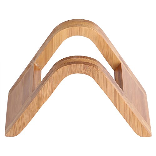 Soporte dispensador de papel filtro de cartas en madera bambú para máquina de café Espresso