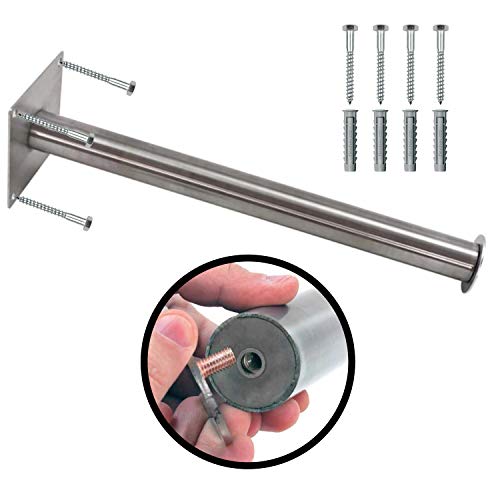 Soporte para Banderola de 40cm para anclaje en Pared. Mástil o Brazo Publicitario Metálico para Fachada de Negocio.