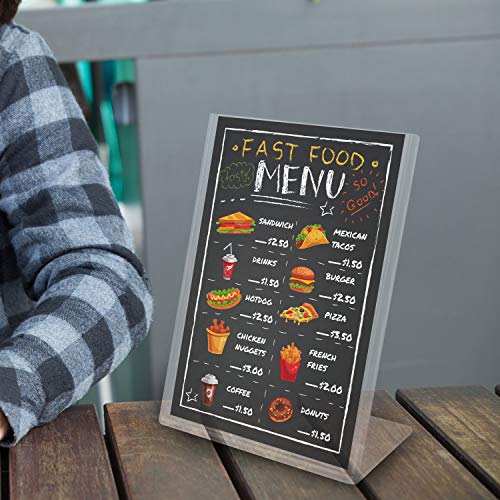 Soporte para Carteles (Pack de 12) - A5 Plástico Acrílico Clara Soporte de menú de póster para promociones, restaurantes, Marcos de Fotos, Documentos, Marcos Publicitarios