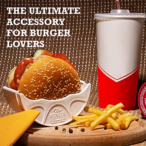 Soporte para hamburguesas, carcasa de plástico sólido original ajustable para uso doméstico o restaurante, apto para lavaplatos y sin BPA