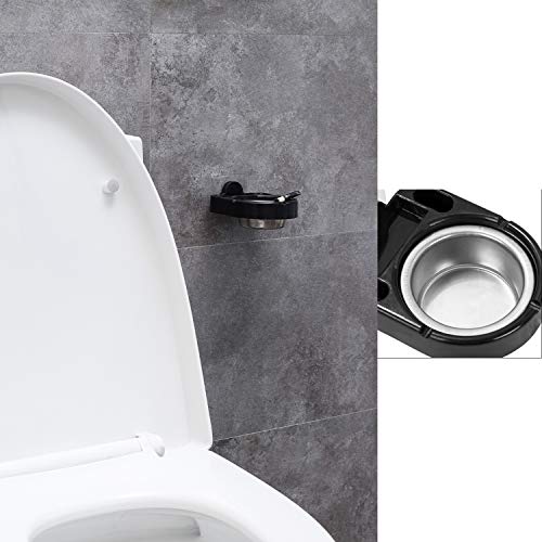 SoundZero 2 Piezas Soporte de Pared para cenicero de Acero Inoxidable, Desmontable Cenicero de Mesa para Interior Exterior Jardín Terraza Balcón Cervecería Restaurante Fiesta para decoració Cenicero