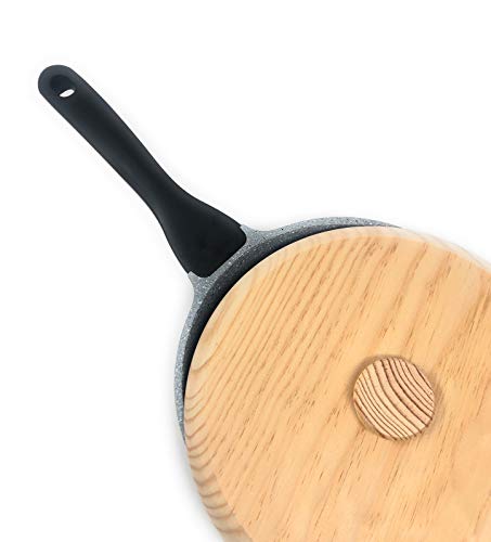 Space Home - Tapa Volteatortilla - Tapa para Sartenes - Tapadera Multiusos - Madera - Ø 26 cm
