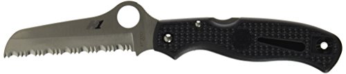 Spyderco  Navaja atlántico Sal Libre de óxido, Negro, c89sbk