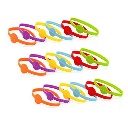 Sqxaldm Marcador de Vidrio Silicona Vidrio para Cóctel Marcador de Etiquetas Tag Cerveza Vino Marcadores de Colores de Silicona de Vidrio Marcador de Silicona con Etiqueta para Fiesta (18 Piezas)
