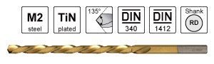 S&R Juego de 13 Brocas Metal Titanio HSS 1,5-6,5 mm, 135 ° DIN 338, Profesionales