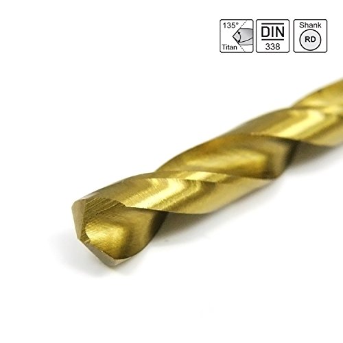 S&R Juego de 13 Brocas Metal Titanio HSS 1,5-6,5 mm, 135 ° DIN 338, Profesionales