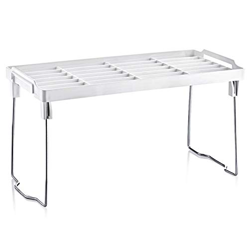 stante de cocina para armario, apilable, estante para vajilla, estante para especias, estante para especias, estante de pie, estante para armario (14 x 30 cm)