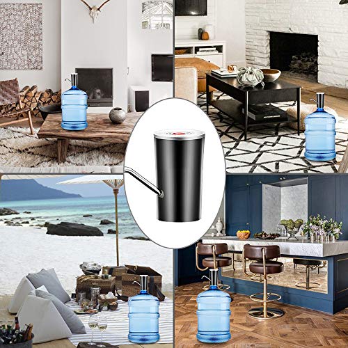 STLOVe Dispensador de Agua, Dispensador de Agua Sistema de Bomba, Bomba de Agua de Carga USB, extraíble, Apto para Usar en Agua embotellada, dispensador de Agua para garrafas