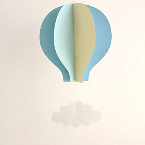 STOBOK La Ventana Que cuelga los Ornamentos de la Nube del Globo del Aire Caliente del Papel 3D adorna Las Decoraciones del Partido 4pcs