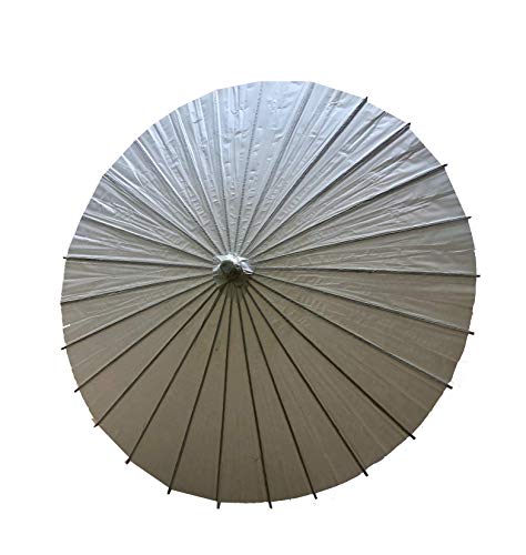 Strategic Sombrilla Parasol Oriental (84 CM) Color Blanco Liso para Bodas, Decoracion, Eventos, Fiestas