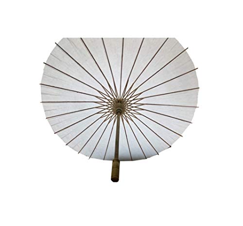 Strategic Sombrilla Parasol Oriental (84 CM) Color Blanco Liso para Bodas, Decoracion, Eventos, Fiestas