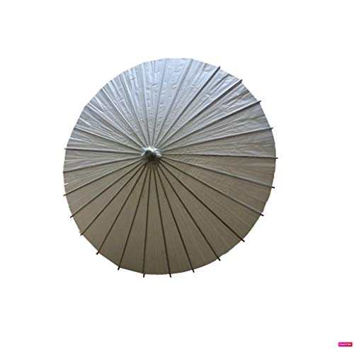 Strategic Sombrilla Parasol Oriental (84 CM) Color Blanco Liso para Bodas, Decoracion, Eventos, Fiestas