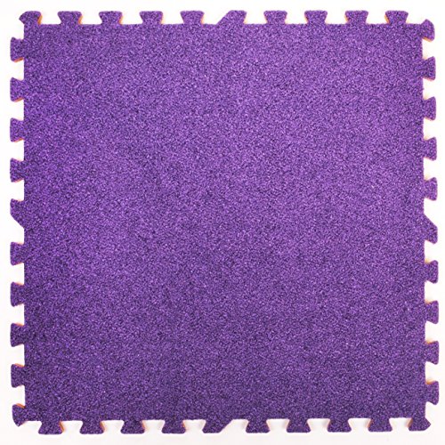 Suelo tatami tipo puzle de espuma, perfecto para protección del suelo, garaje, zonas de ejercicio, salas de yoga, salas de juegos, color morado. Espuma de etileno vinil acetato (9 piezas)