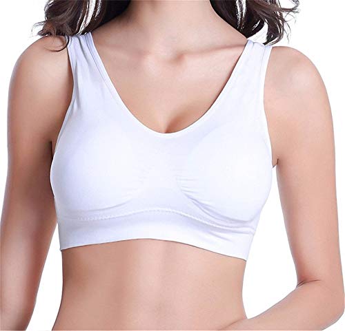 Sujetador Deportivo Mujer Sujetador Deportivo con Espalda En U para Mujer, Fitness, Gimnasio, Correr, Ejercicio De Yoga, Sin Costuras, Sin Cables, Sujetador para Dormir, Yoga, 4XL Carne