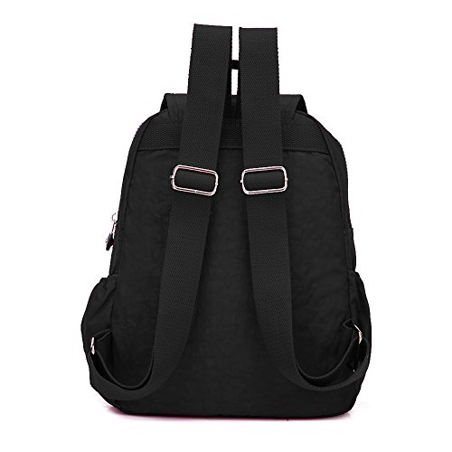 SUNRAY-BUY - Bolso mochila de Lona para mujer Negro negro