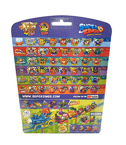 SuperZings - Serie 5 - Blíster con 10 figuras (PSZ5B016IN00), 9 Figuras SuperZings y 1 Figura Dorada Super Rare