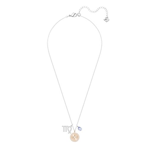 Swarovski Colgante Zodiac, Virgo, Lila, de Mujer, Baño de Rodio