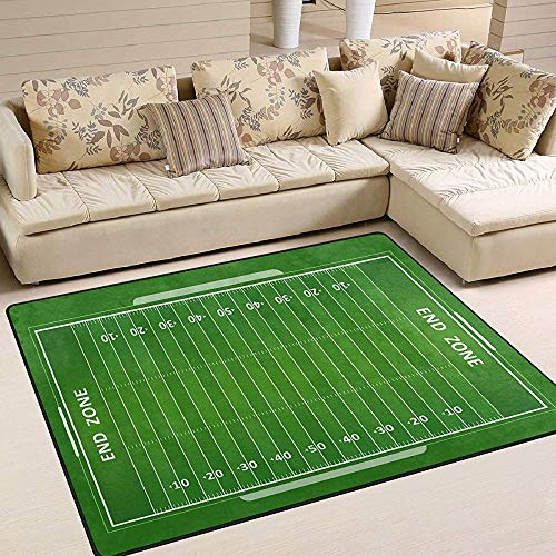 Sweet-Heart Área de Campo de fútbol Americano Alfombrilla Decoración para el hogar para Dormitorio Dormitorio Sala de Estar Comedor Cocina Oficina