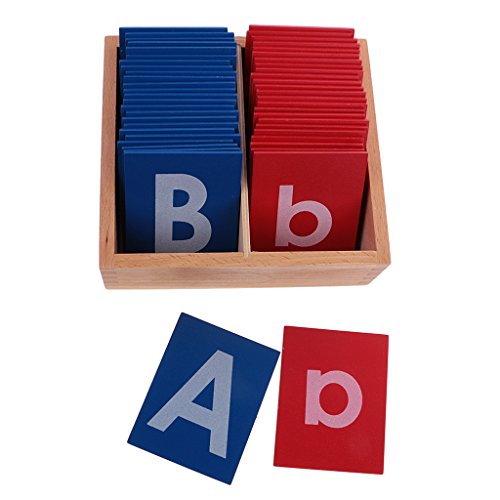 Tableta de Madera Montessori para Aprendizaje Letras Minúsculas Mayúsculas Alfabeto Juguetes Educativo Preescolar para Niños