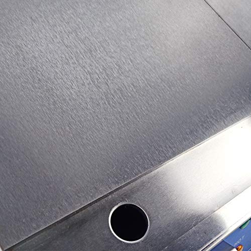 TAIMIKO Plancha eléctrica Comercial Parrilla Plana Placa de Parrilla de Cocina Encimera Control termostático de Acero Inoxidable 1500W 12" Garantía de un año